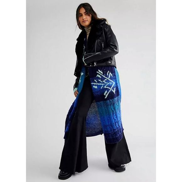 New Free People Flurry Longline Duster Cardi SweaterXS/S